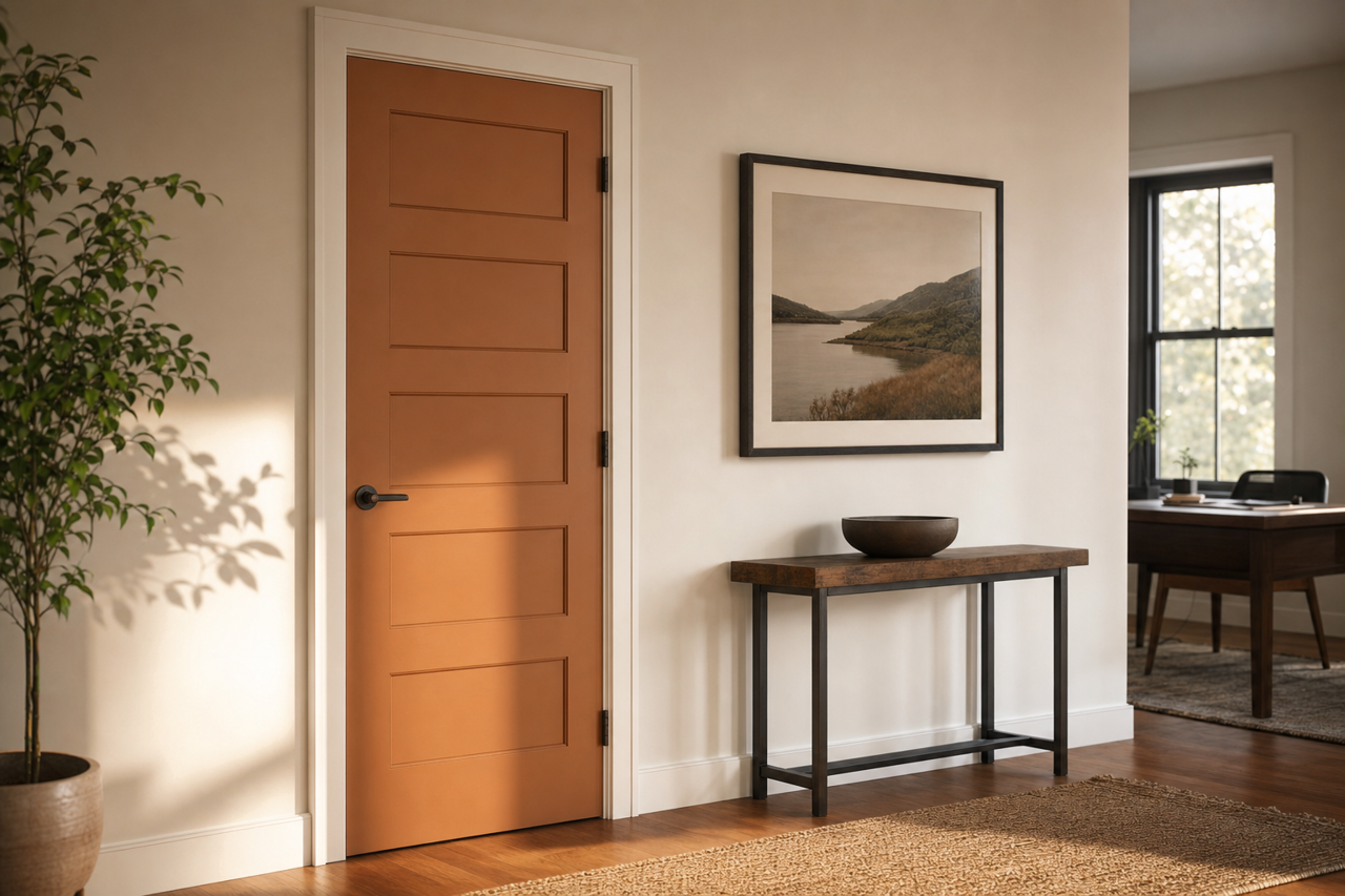 Chestnut Beach by Valspar on interior-doors