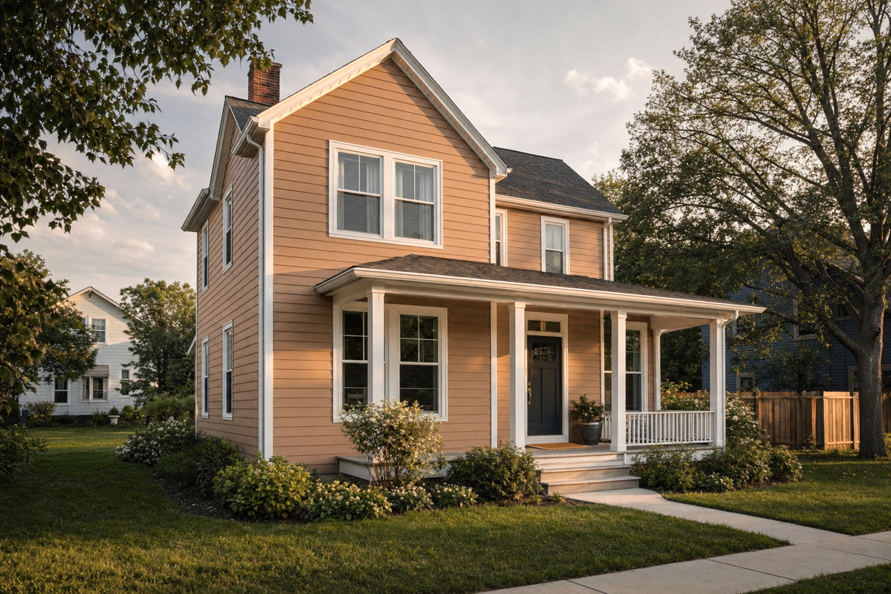 Gleaming Tan by Valspar on exterior
