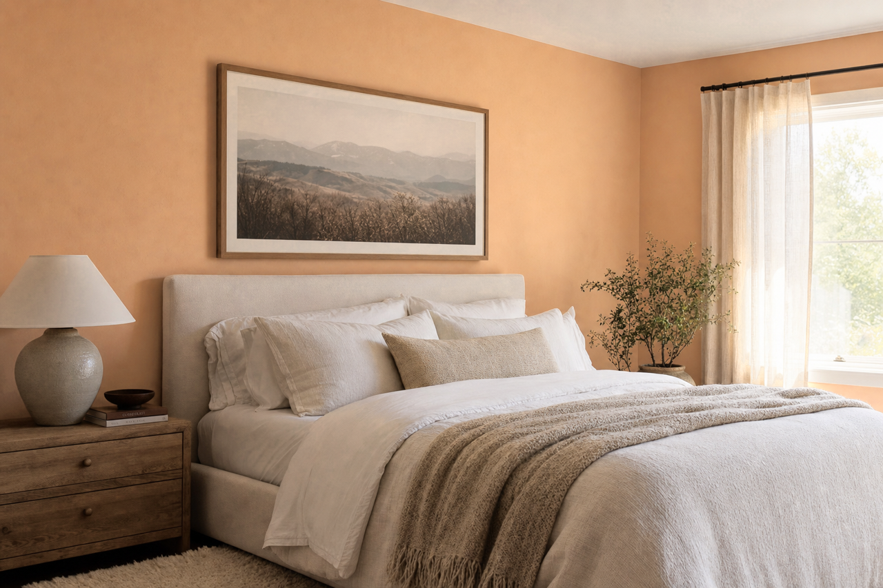 Pale Blush by Valspar on interiors