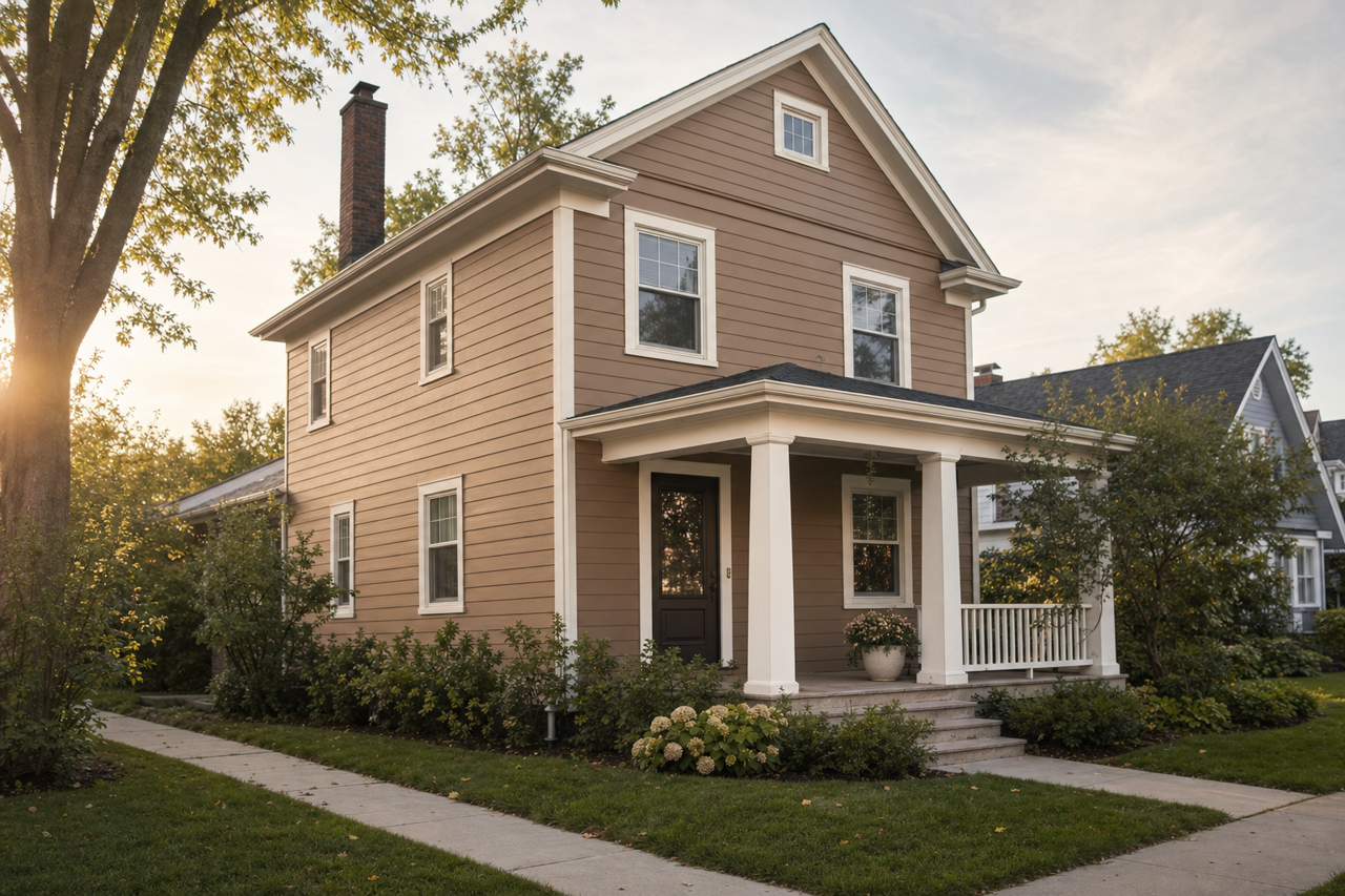 Mocha Syrup by Valspar on exterior