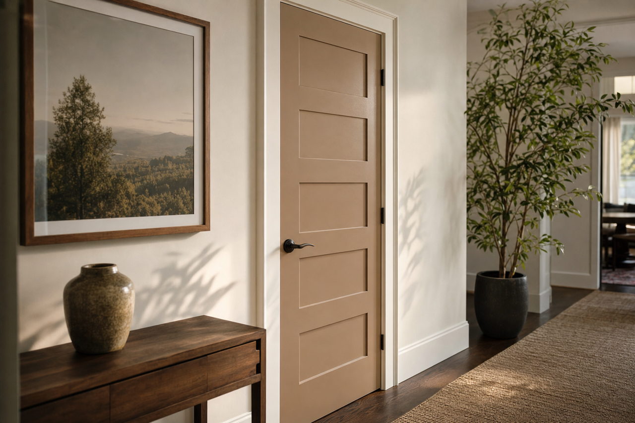 Mocha Syrup by Valspar on interior-doors