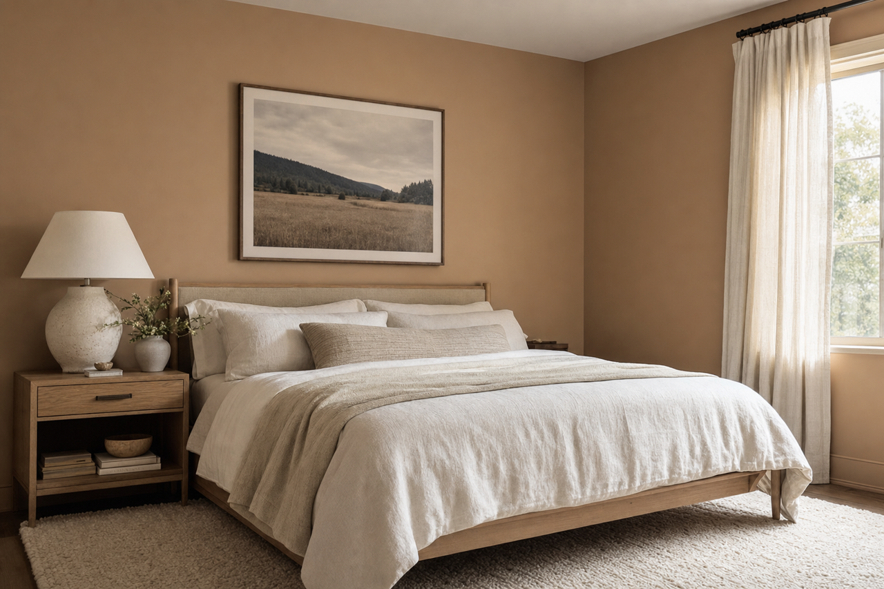 Mocha Syrup by Valspar on interiors