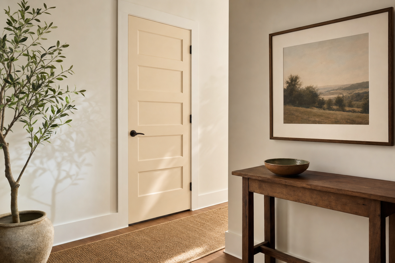 Cream in my Coffee by Valspar on interior-doors