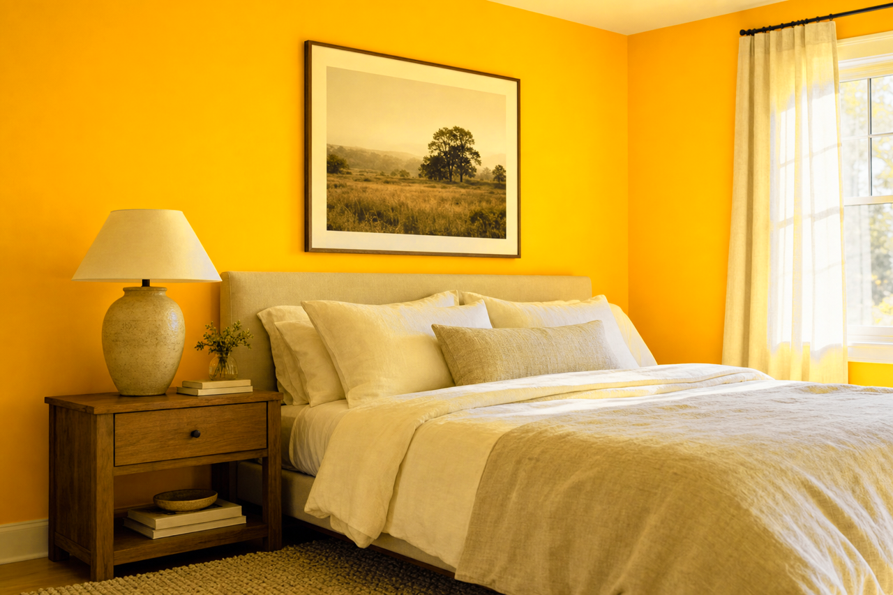 Gold Abundance by Valspar on interiors