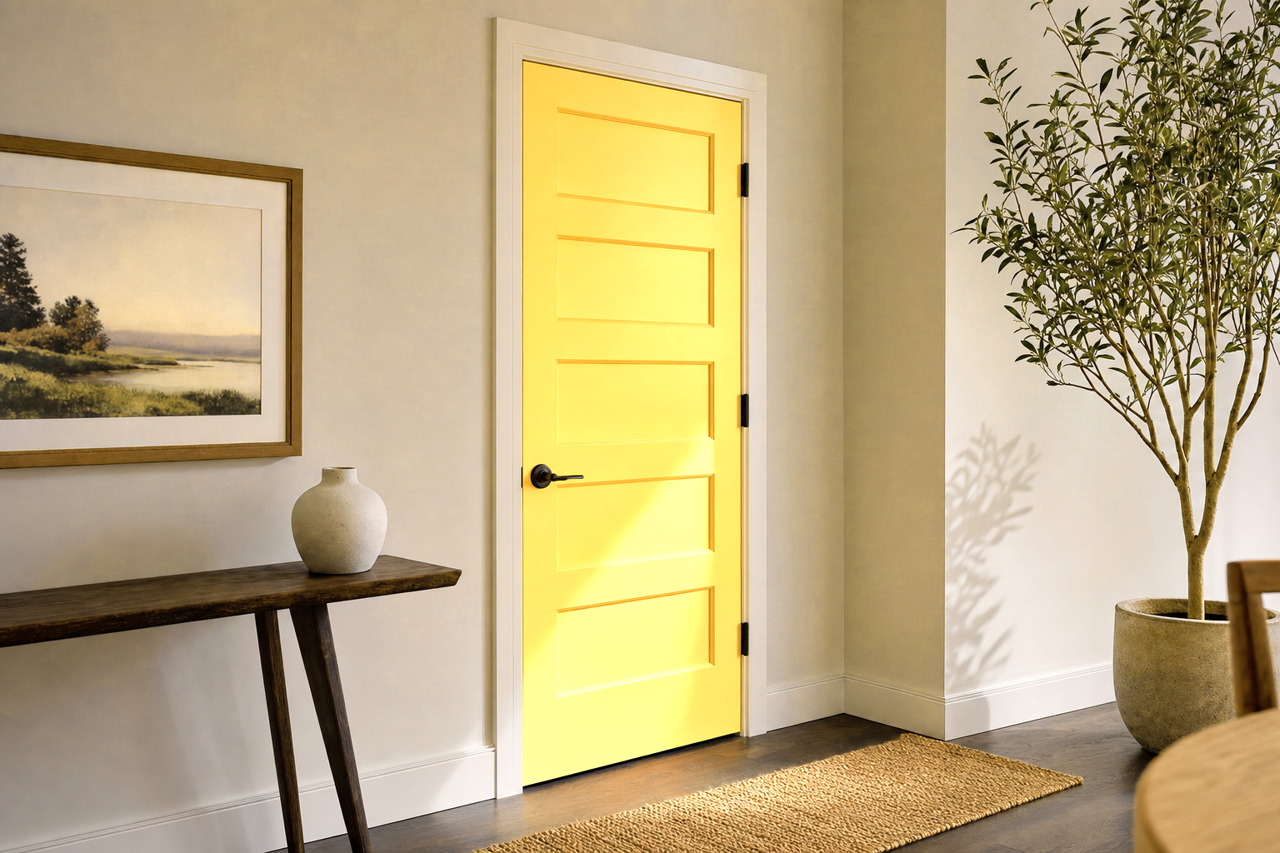 Honey Glaze by Valspar on interior-doors