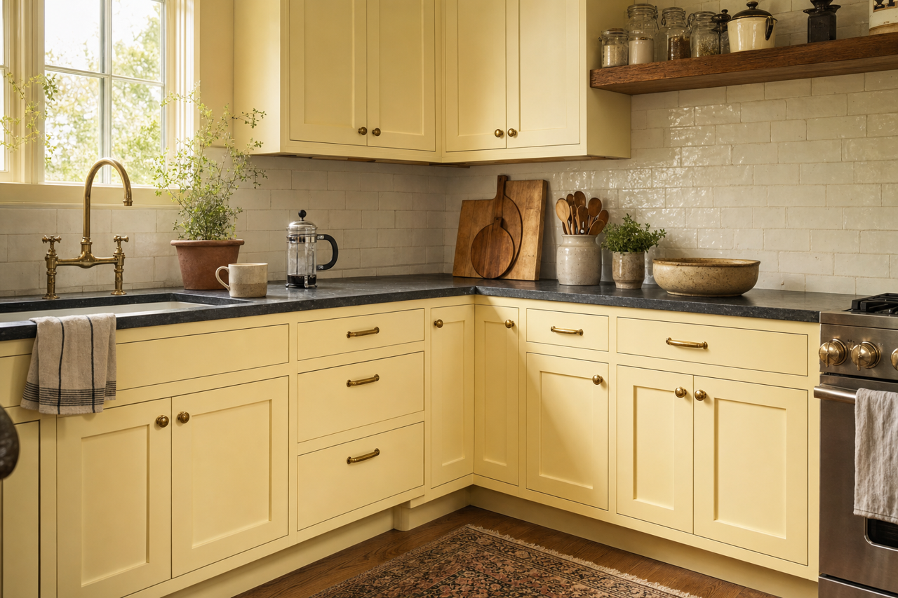 Enlightenment by Valspar on cabinets