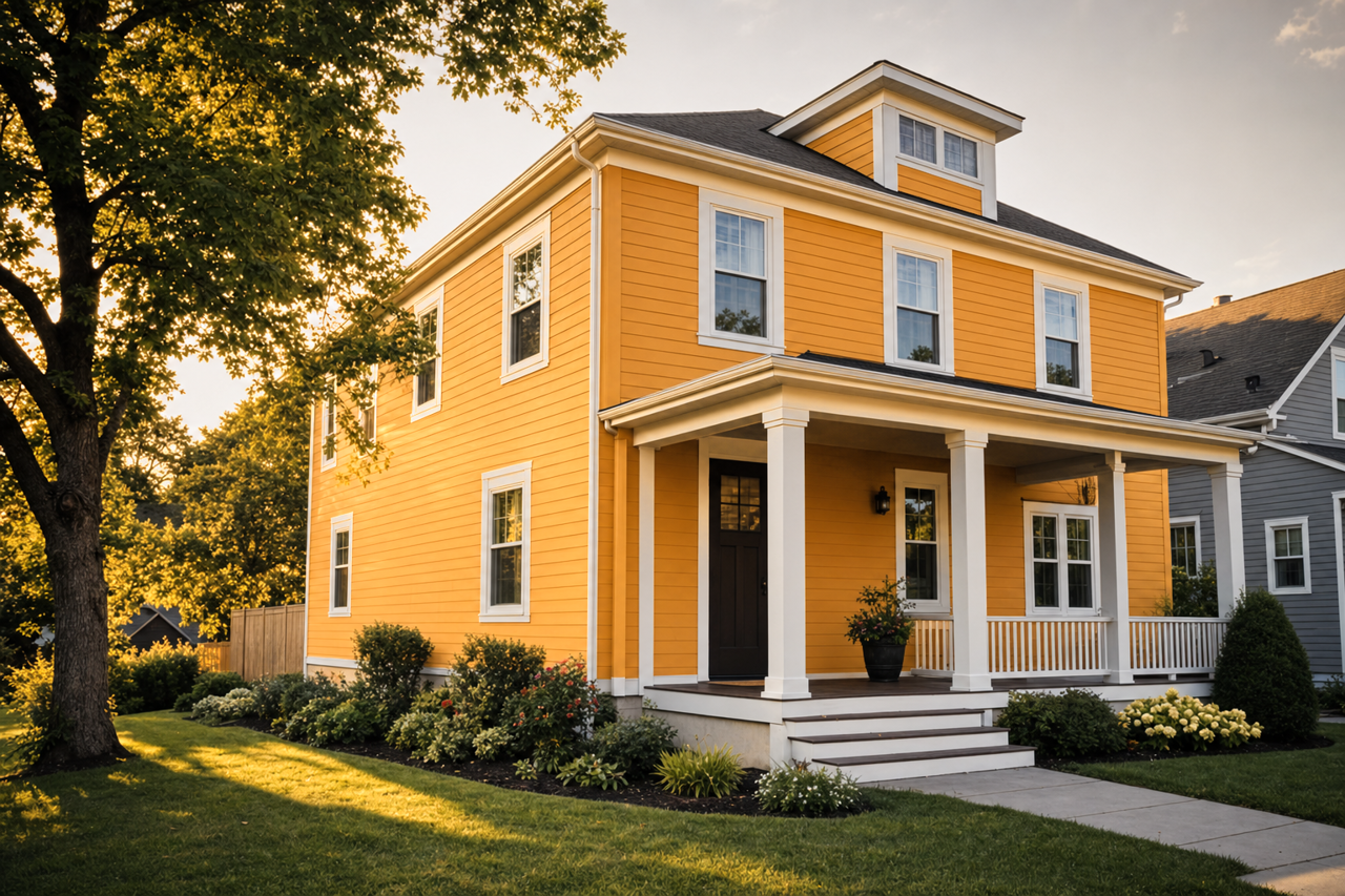 Amber Wheat by Valspar on exterior