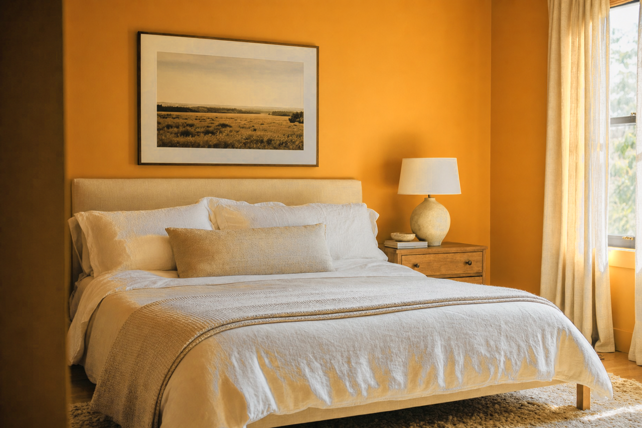 Amber Wheat by Valspar on interiors