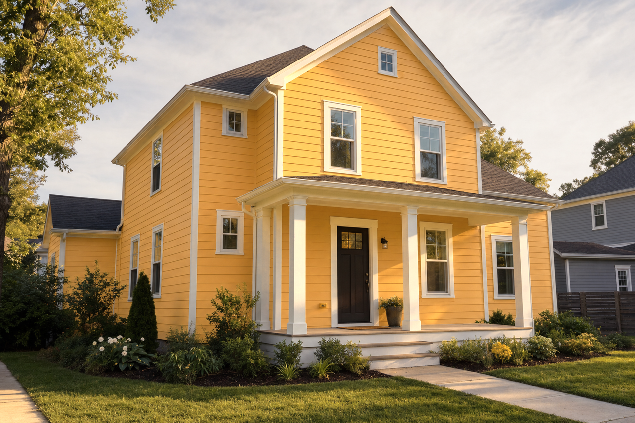 Caramel Honey by Valspar on exterior