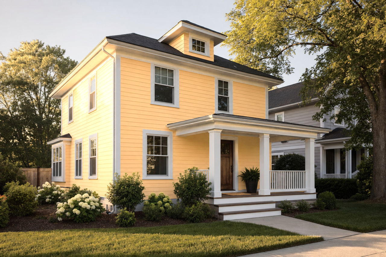 Dreamy Caramel by Valspar on exterior