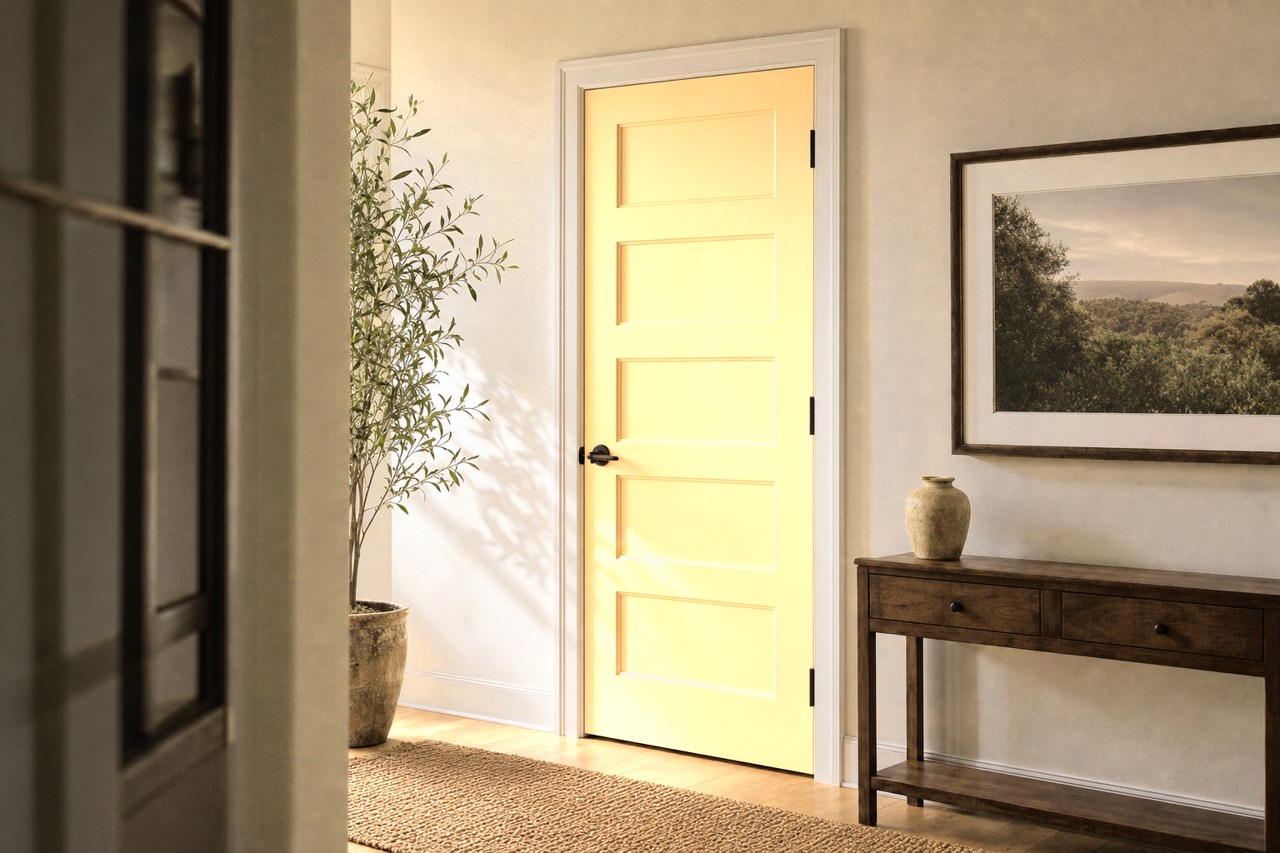 Maple Cream by Valspar on interior-doors