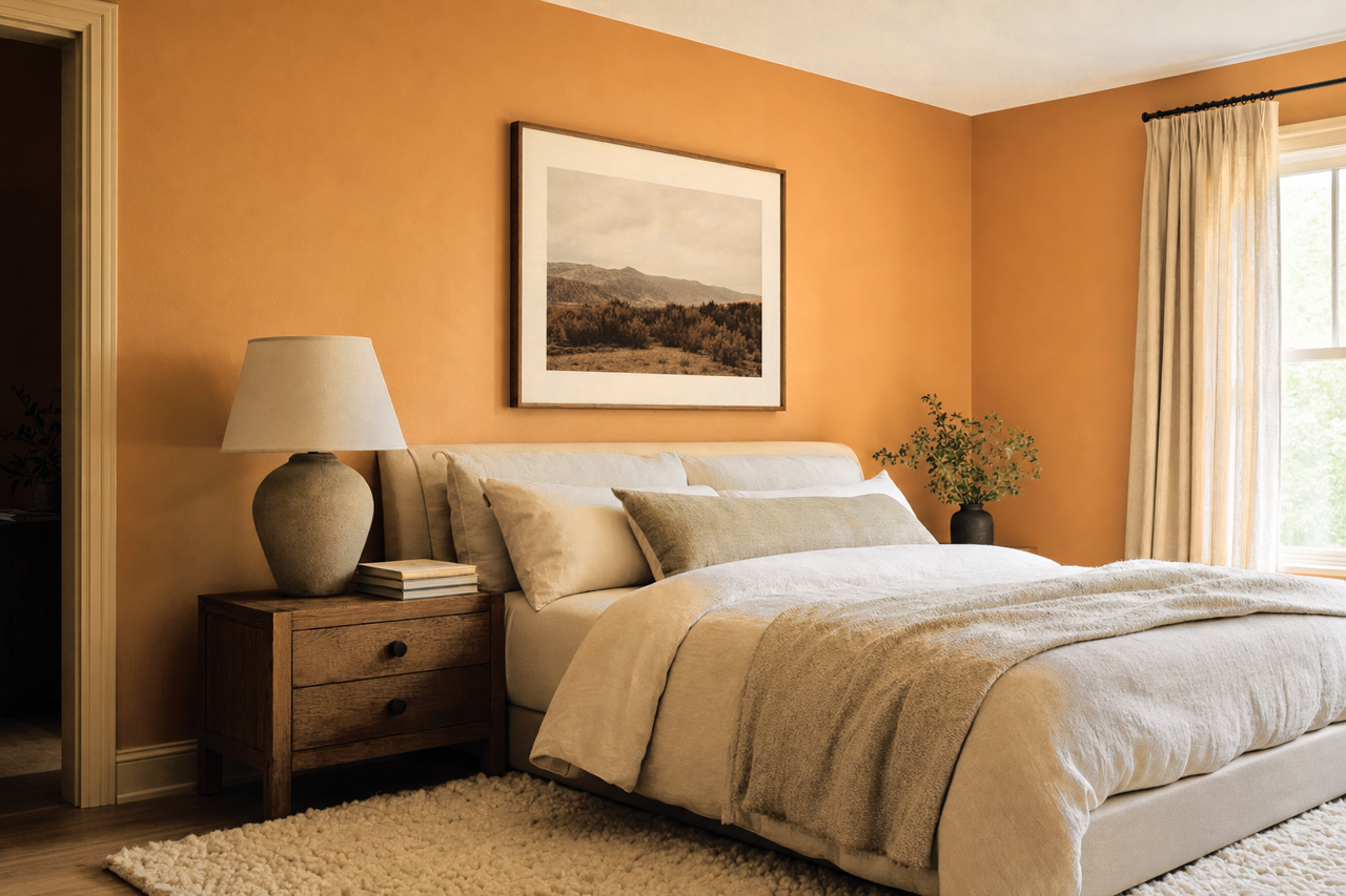 Autumn Spice by Valspar on interiors