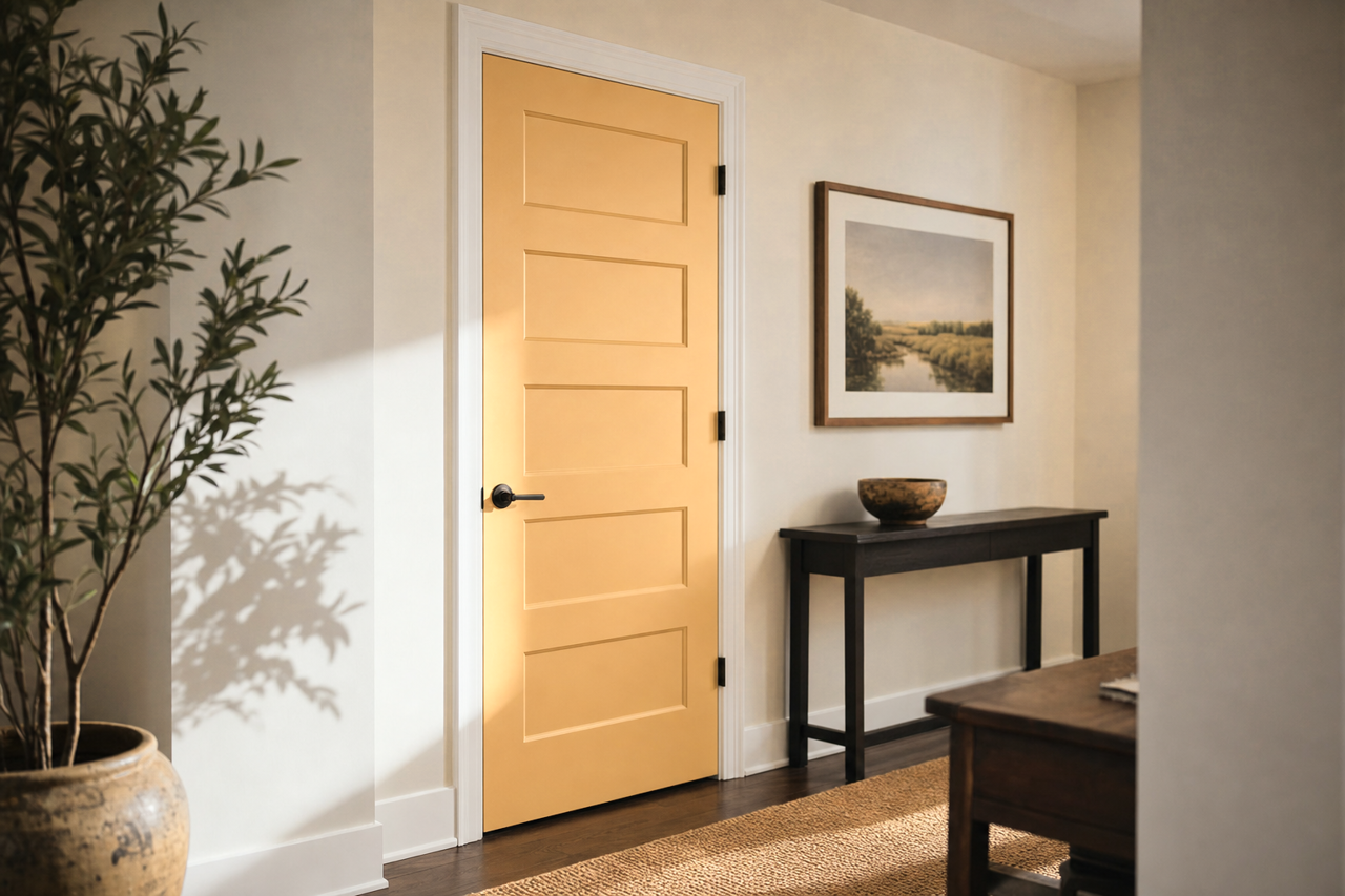 Imperial Gold by Valspar on interior-doors