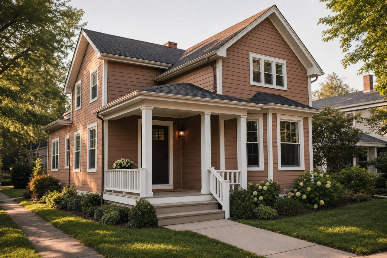 Brilliant Oak by Valspar on exterior