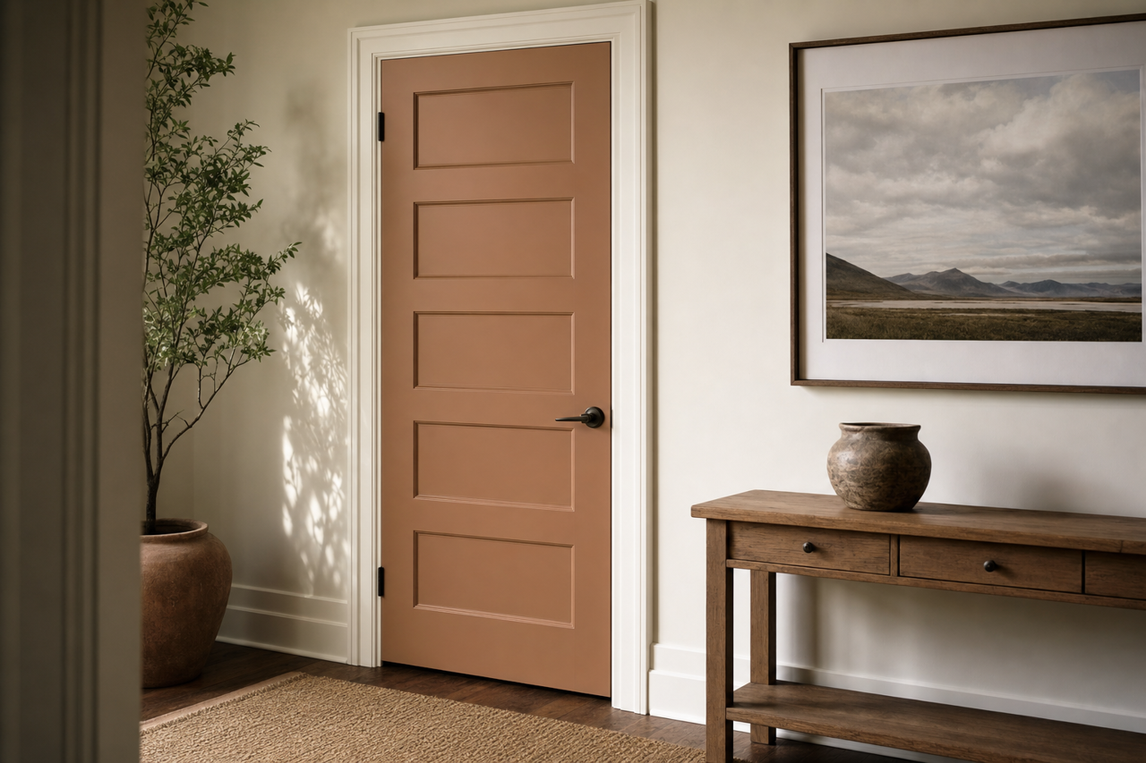 Brilliant Oak by Valspar on interior-doors