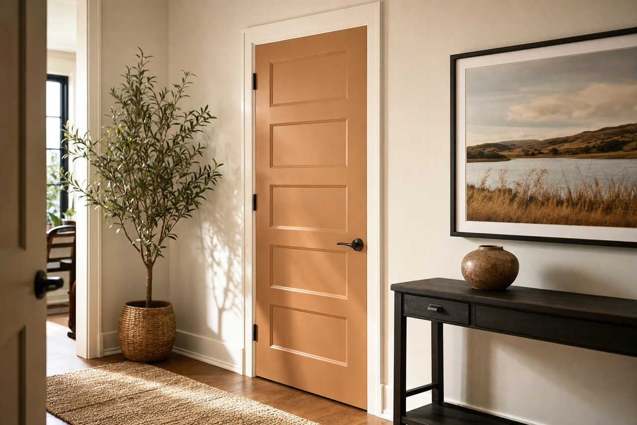 Leather Satchel by Valspar on interior-doors