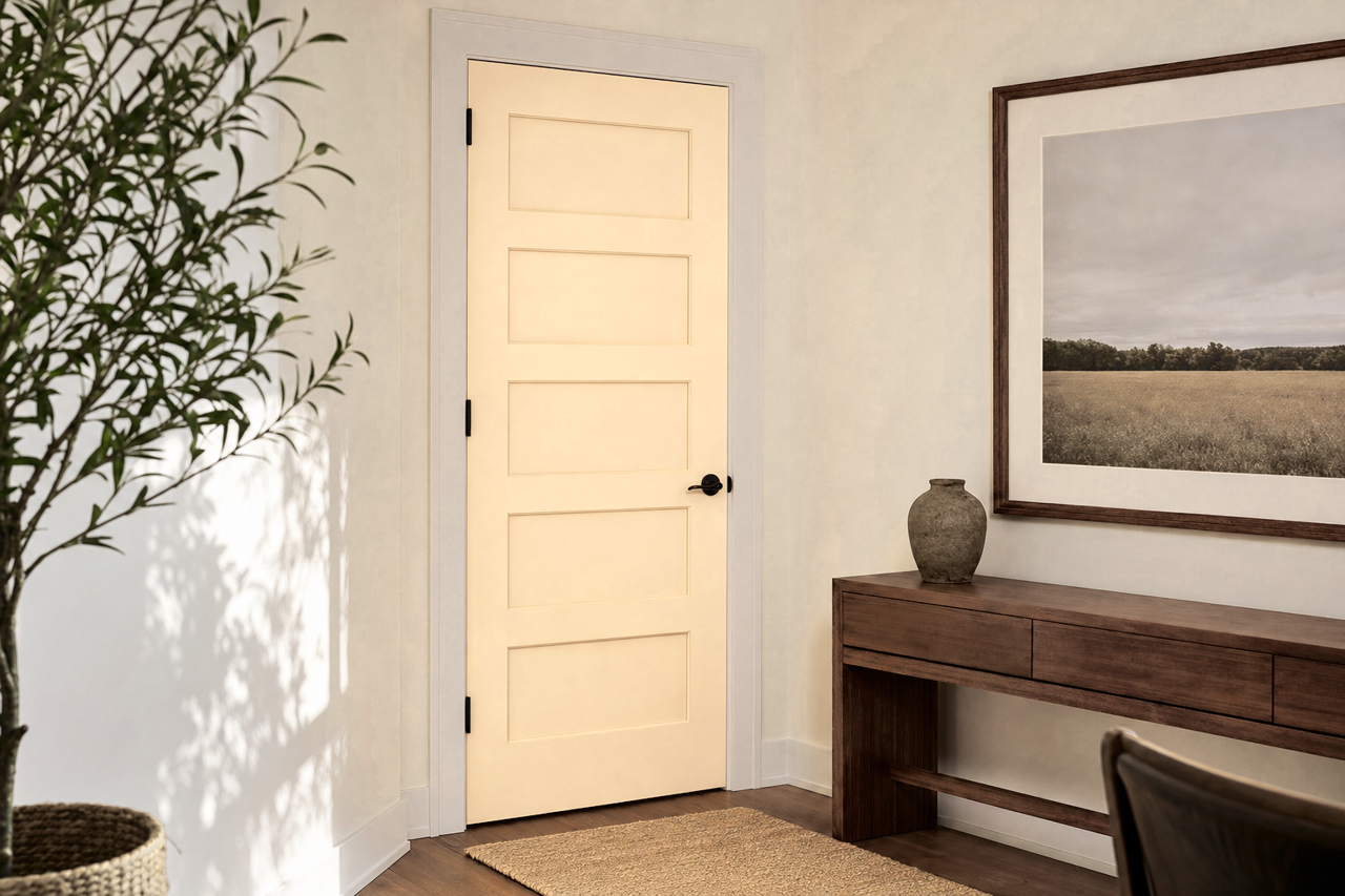 Toasting Tan by Valspar on interior-doors