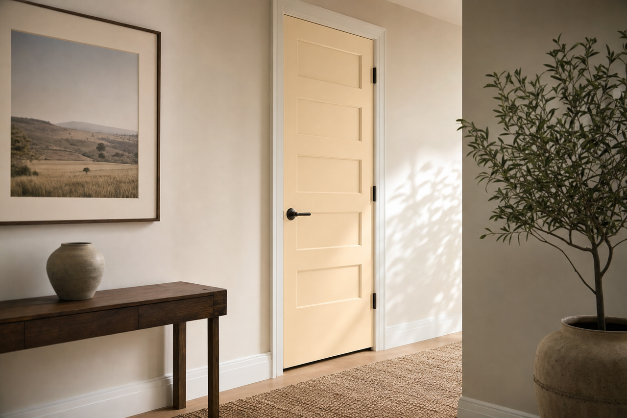 Kabuki Clay by Valspar on interior-doors