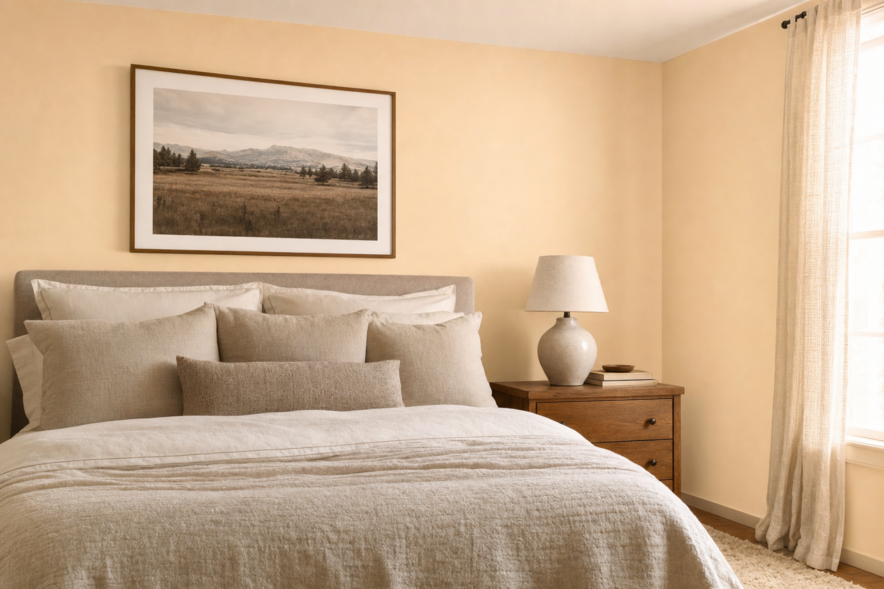 Kabuki Clay by Valspar on interiors