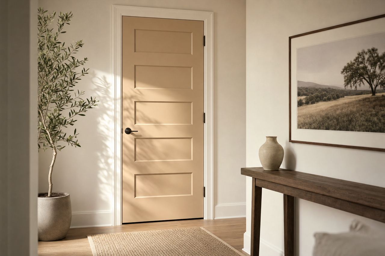 Au Lait Ole by Valspar on interior-doors