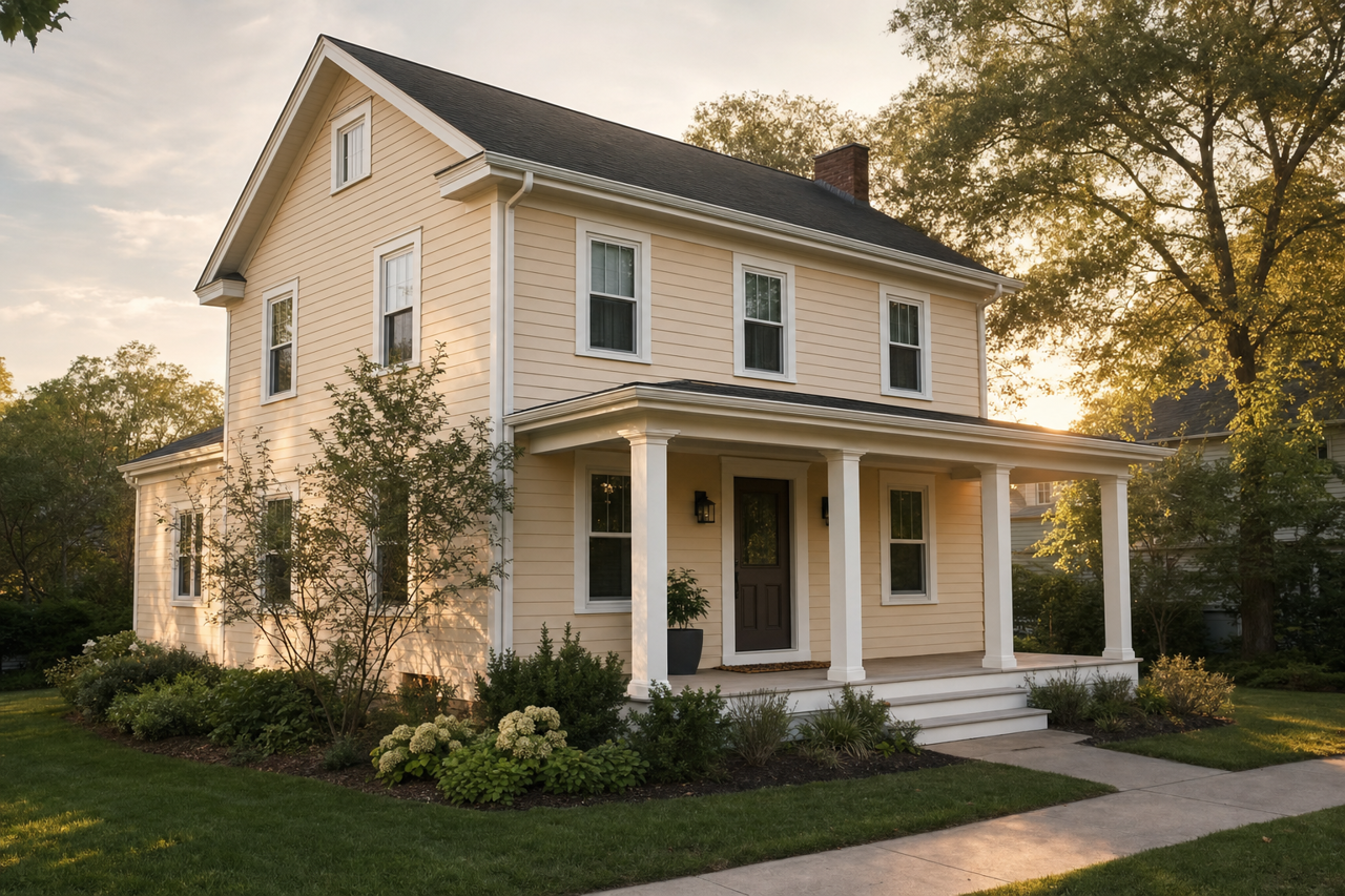 Lovely Bluff by Valspar on exterior