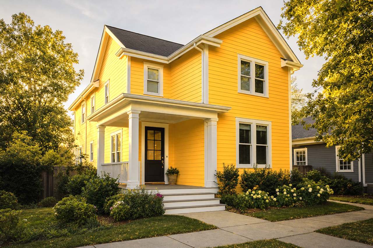 Golden Treasure by Valspar on exterior