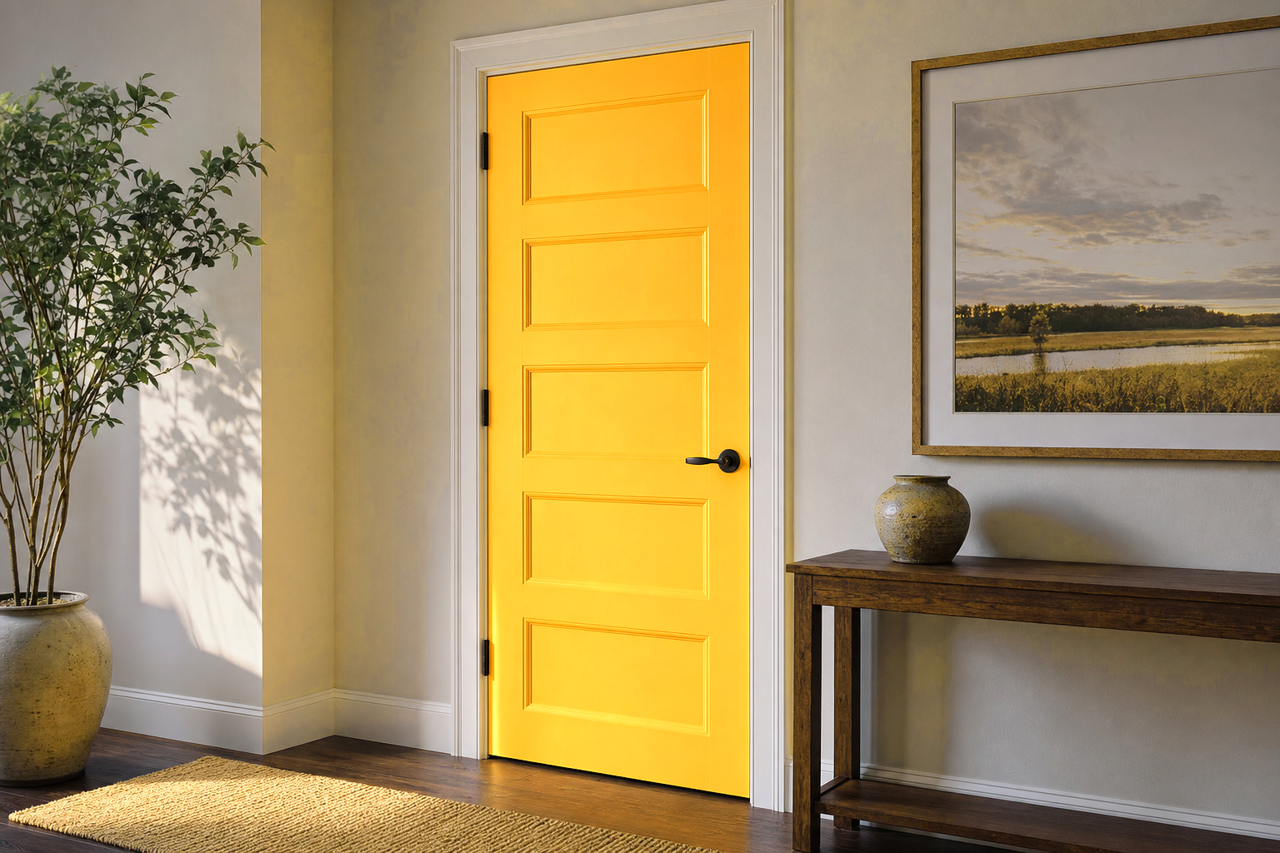 Golden Treasure by Valspar on interior-doors