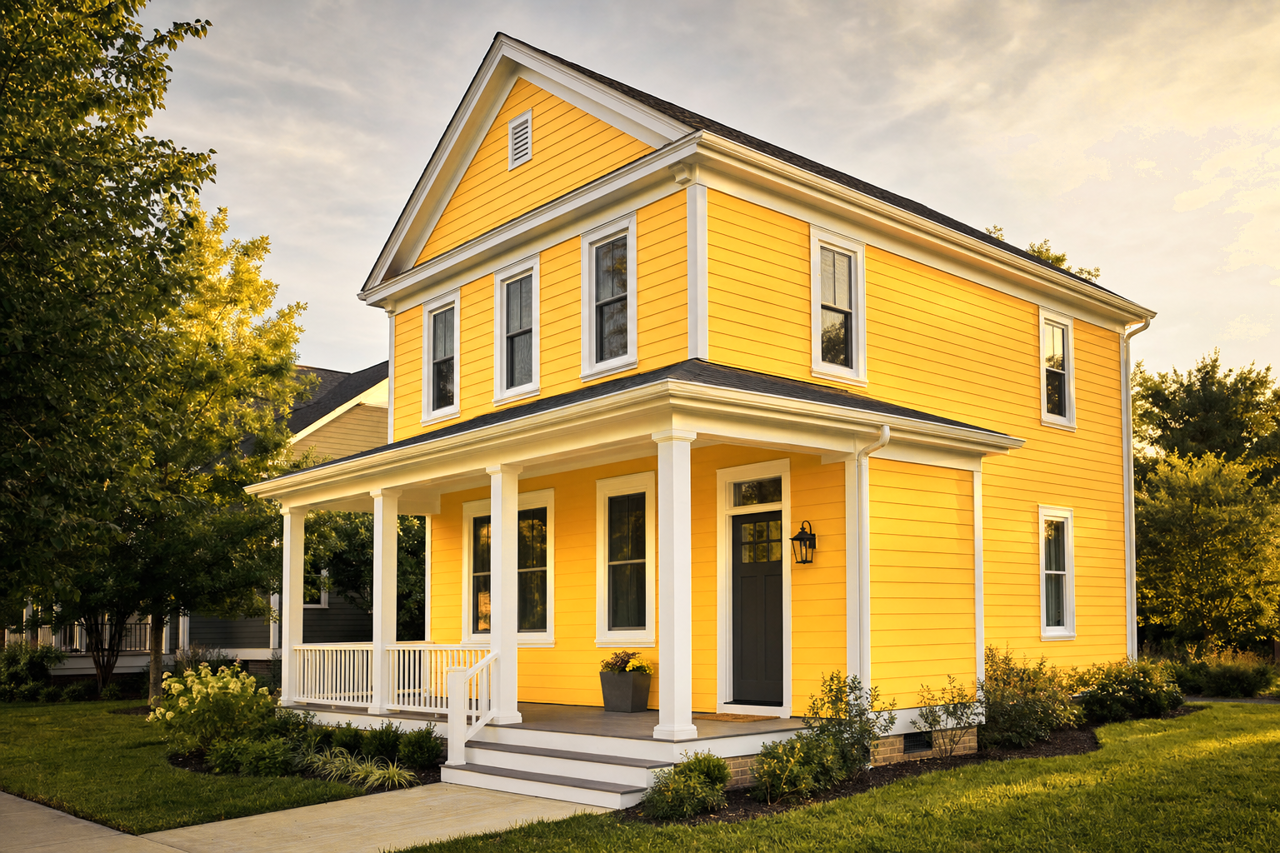 Golden Spell by Valspar on exterior