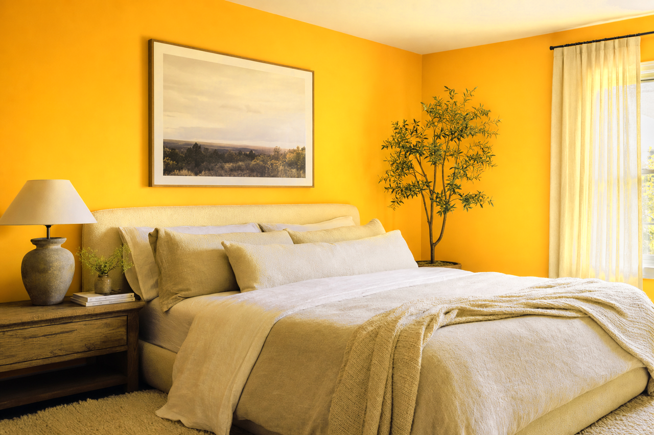 Golden Spell by Valspar on interiors
