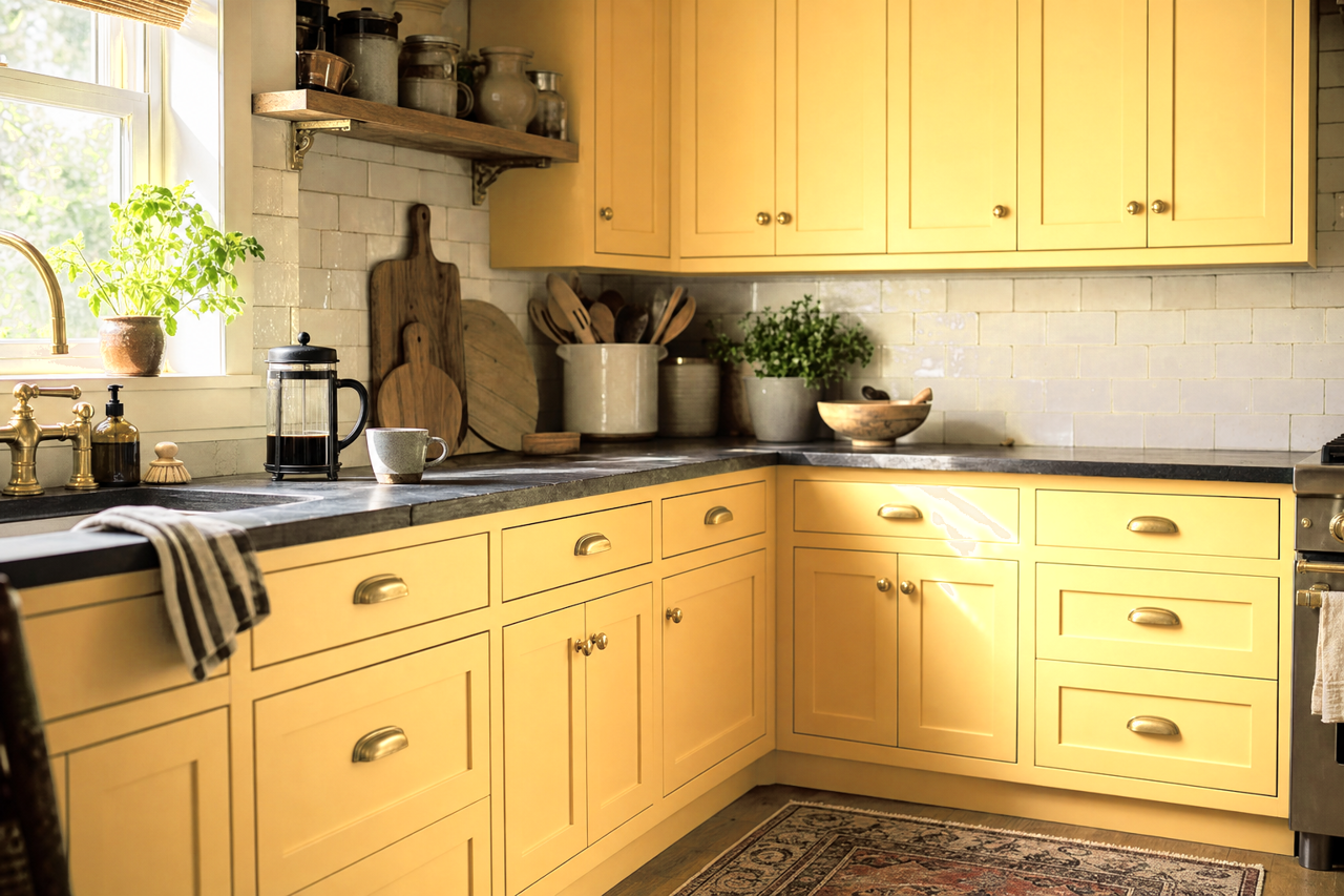 Fruit Compote by Valspar on cabinets