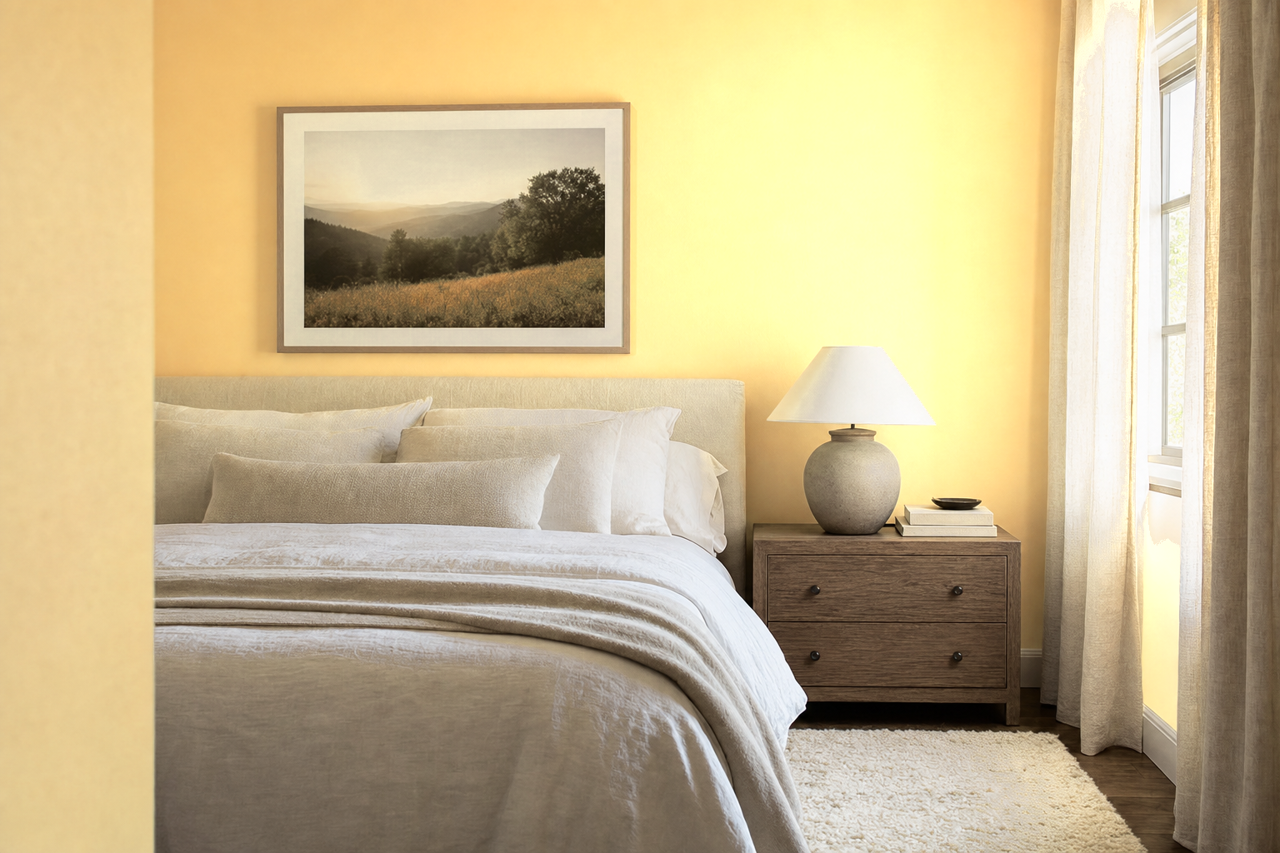 Hazy Dawn by Valspar on interiors