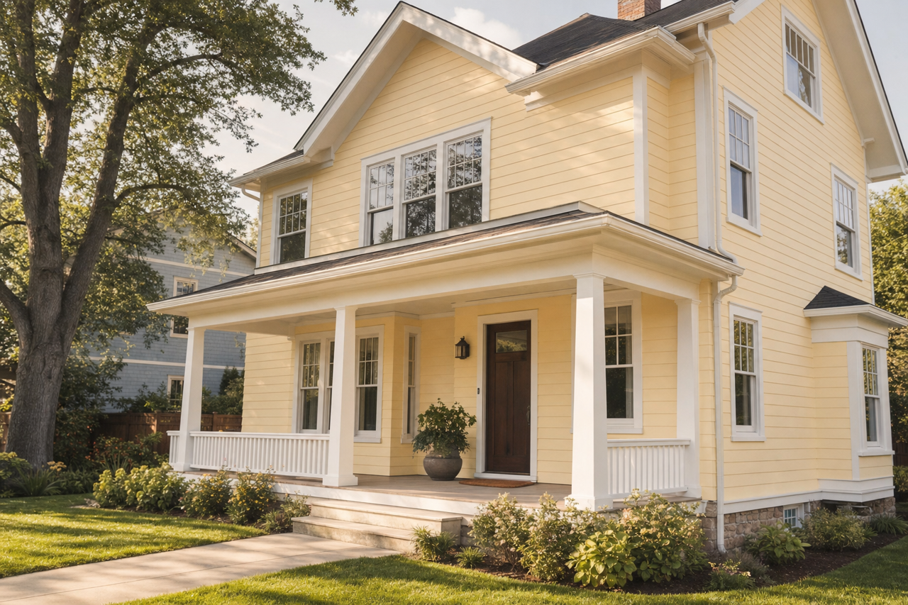 Coconut Cream by Valspar on exterior