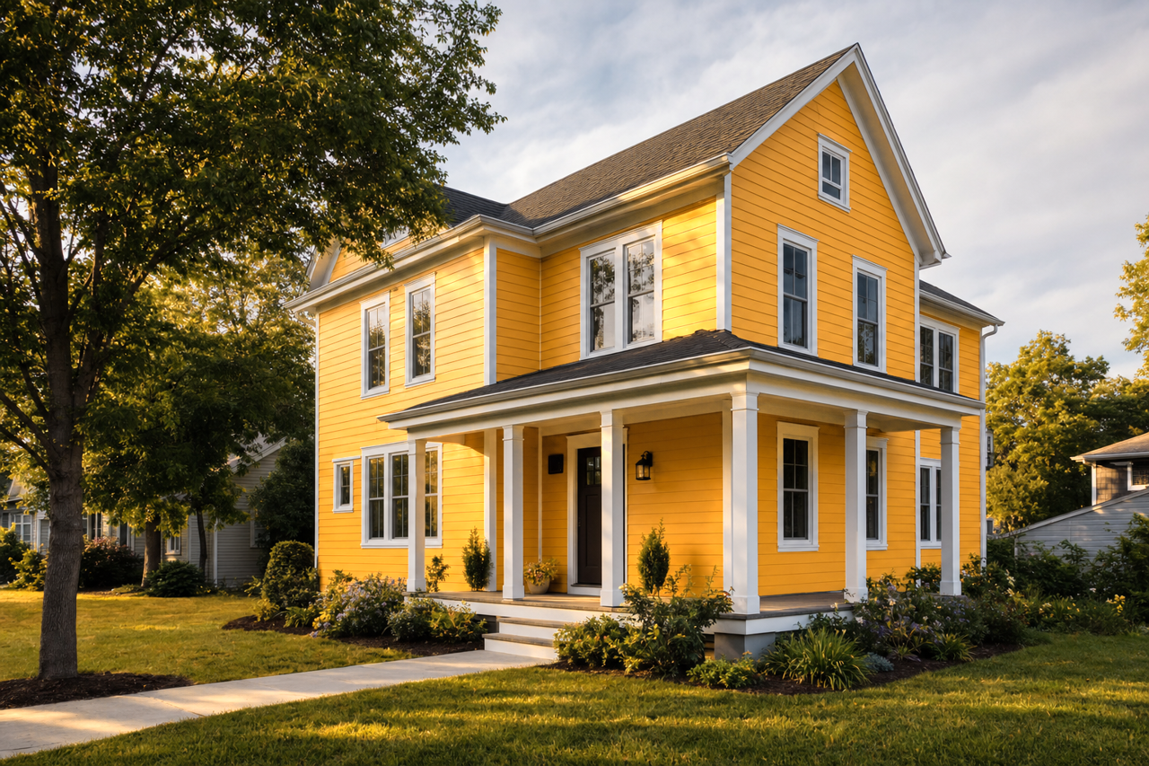 Golden Castle by Valspar on exterior
