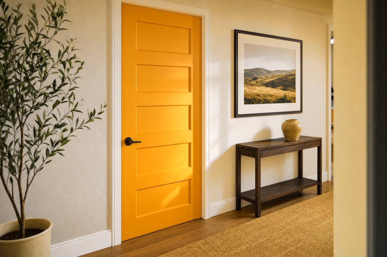 Golden Castle by Valspar on interior-doors