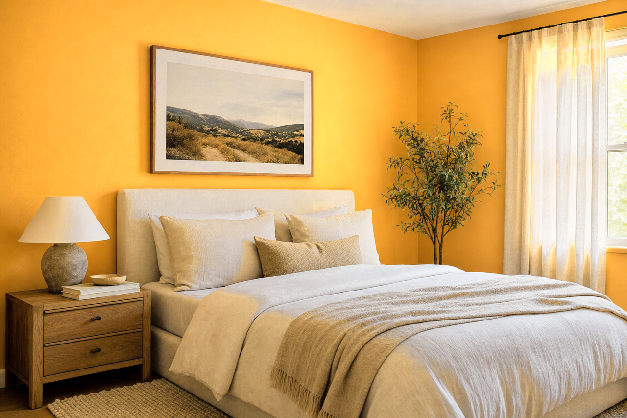 Golden Moon by Valspar on interiors