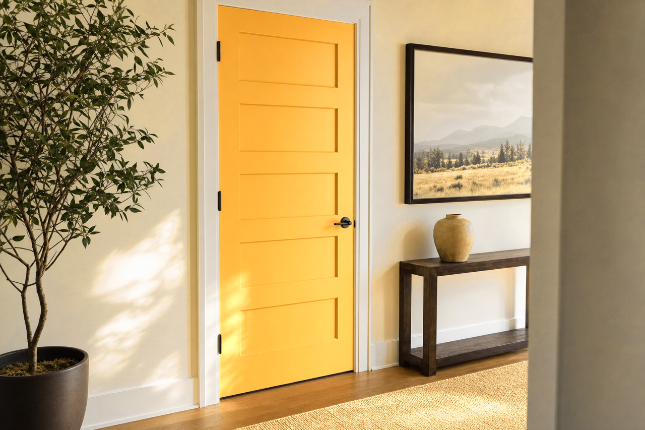 Maple Taffy by Valspar on interior-doors