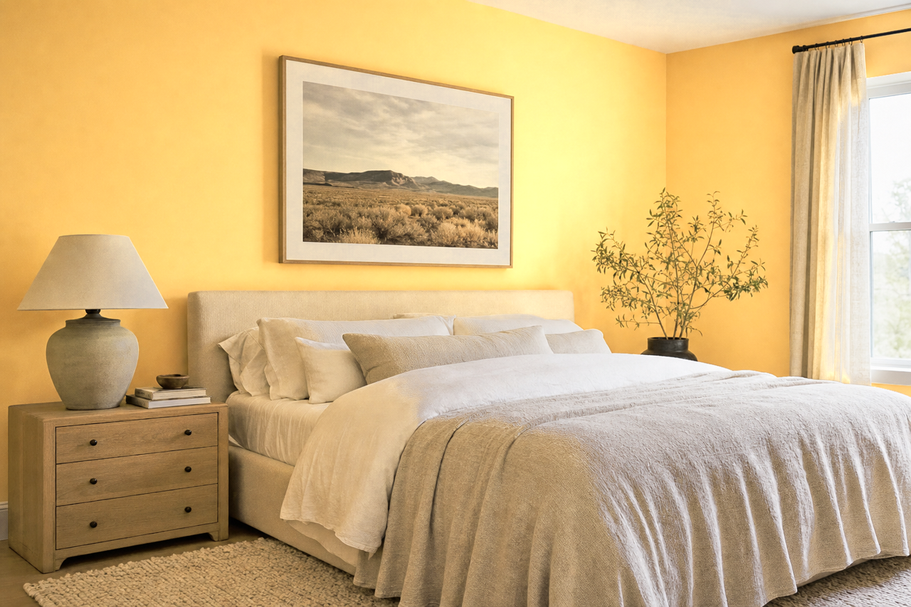 Brushed Almond by Valspar on interiors