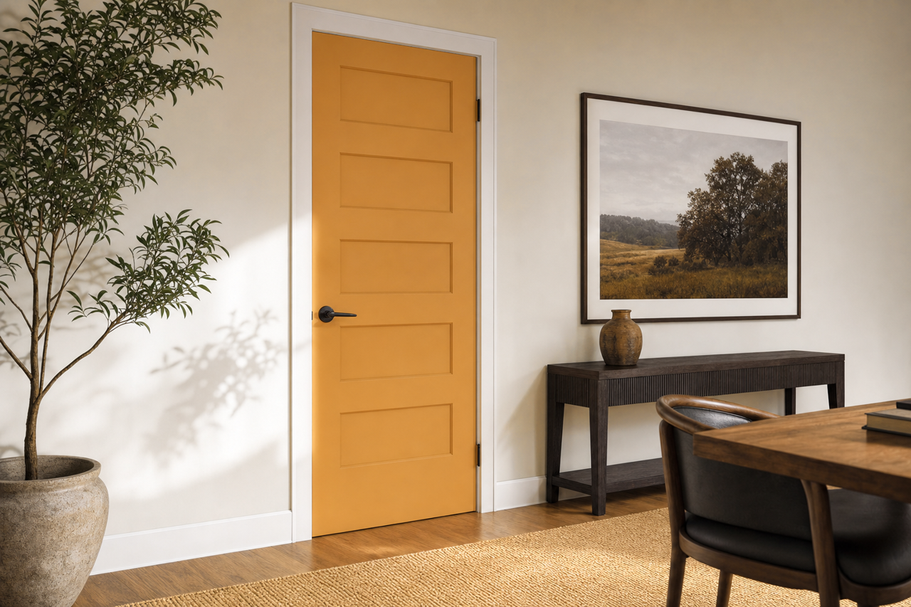Poseidon's Gold by Valspar on interior-doors