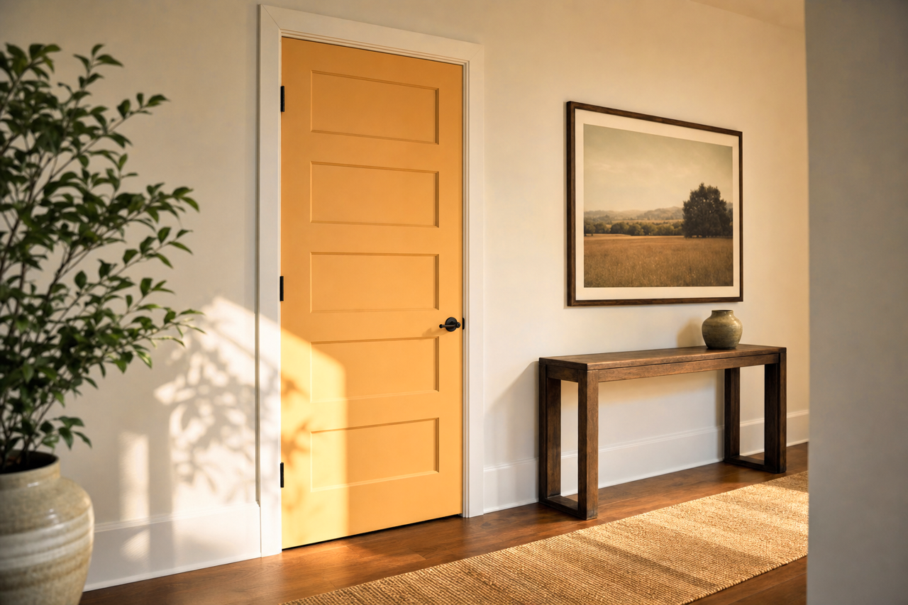 Safari Sun by Valspar on interior-doors