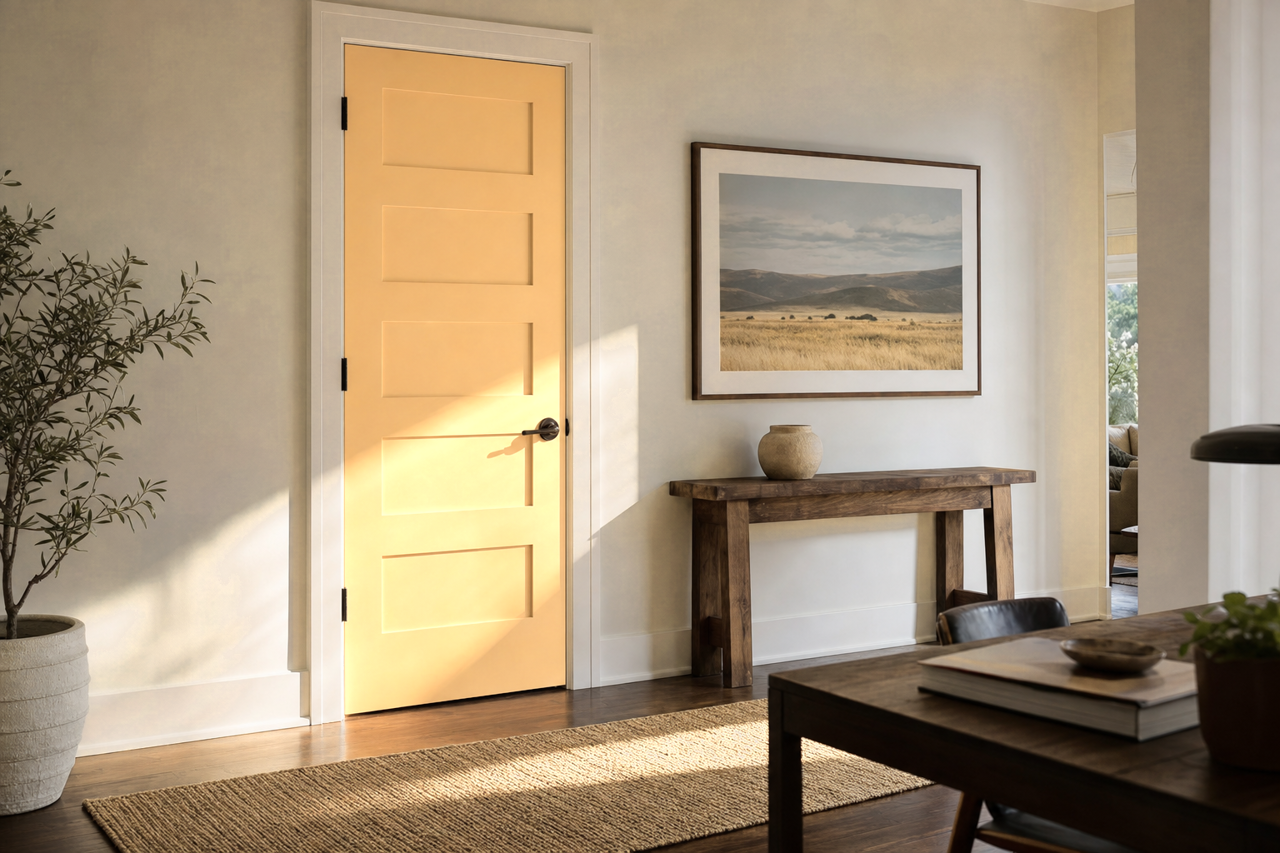 Delightful Moon by Valspar on interior-doors