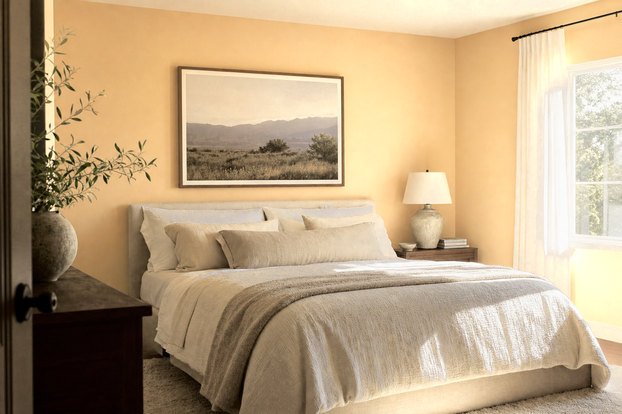 Warm Sunshine by Valspar on interiors