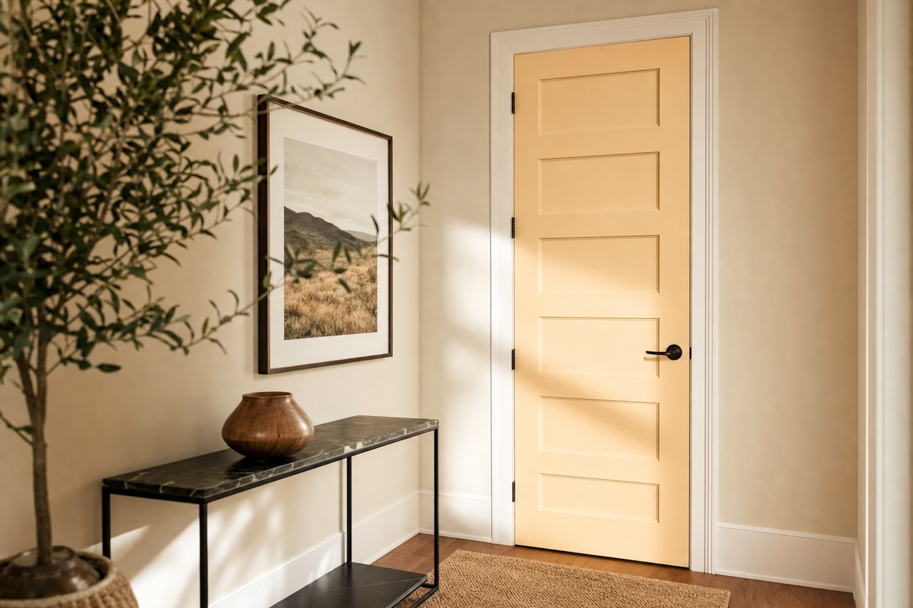 Evening Sun by Valspar on interior-doors