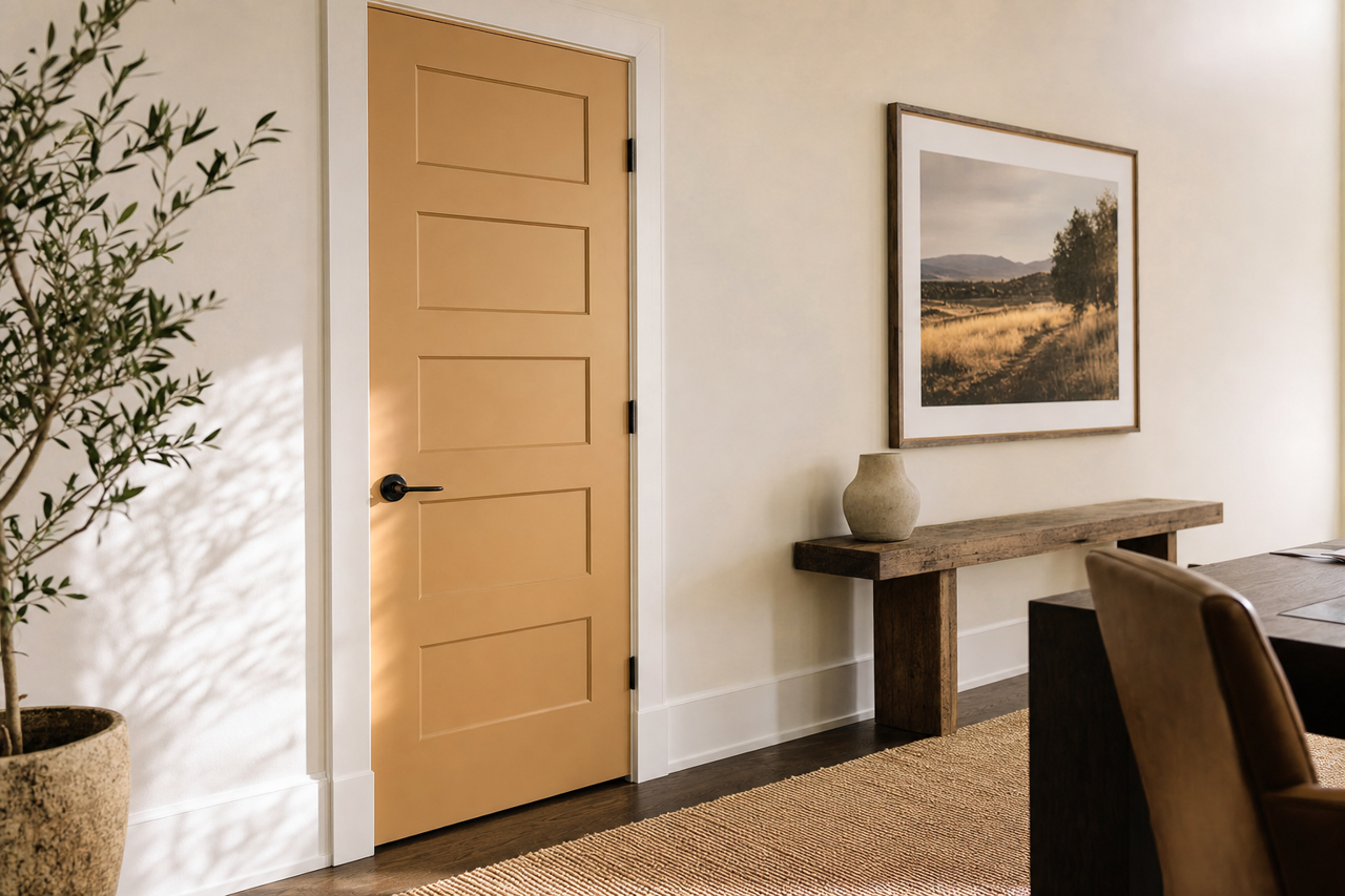 Lariat Tan by Valspar on interior-doors