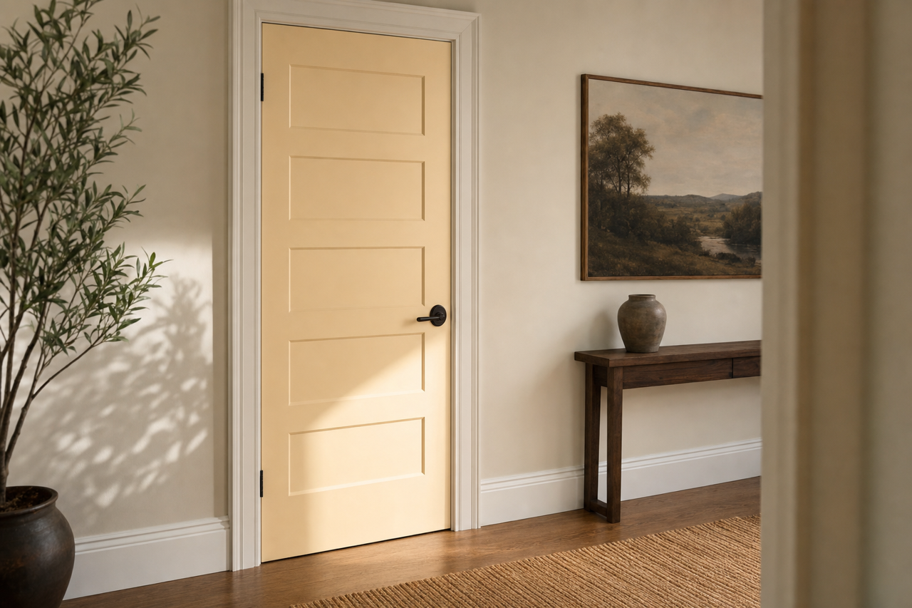 Estate Vanilla by Valspar on interior-doors