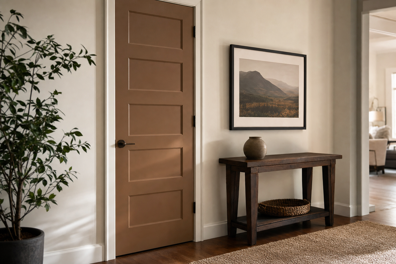 Muddy Mississippi by Valspar on interior-doors