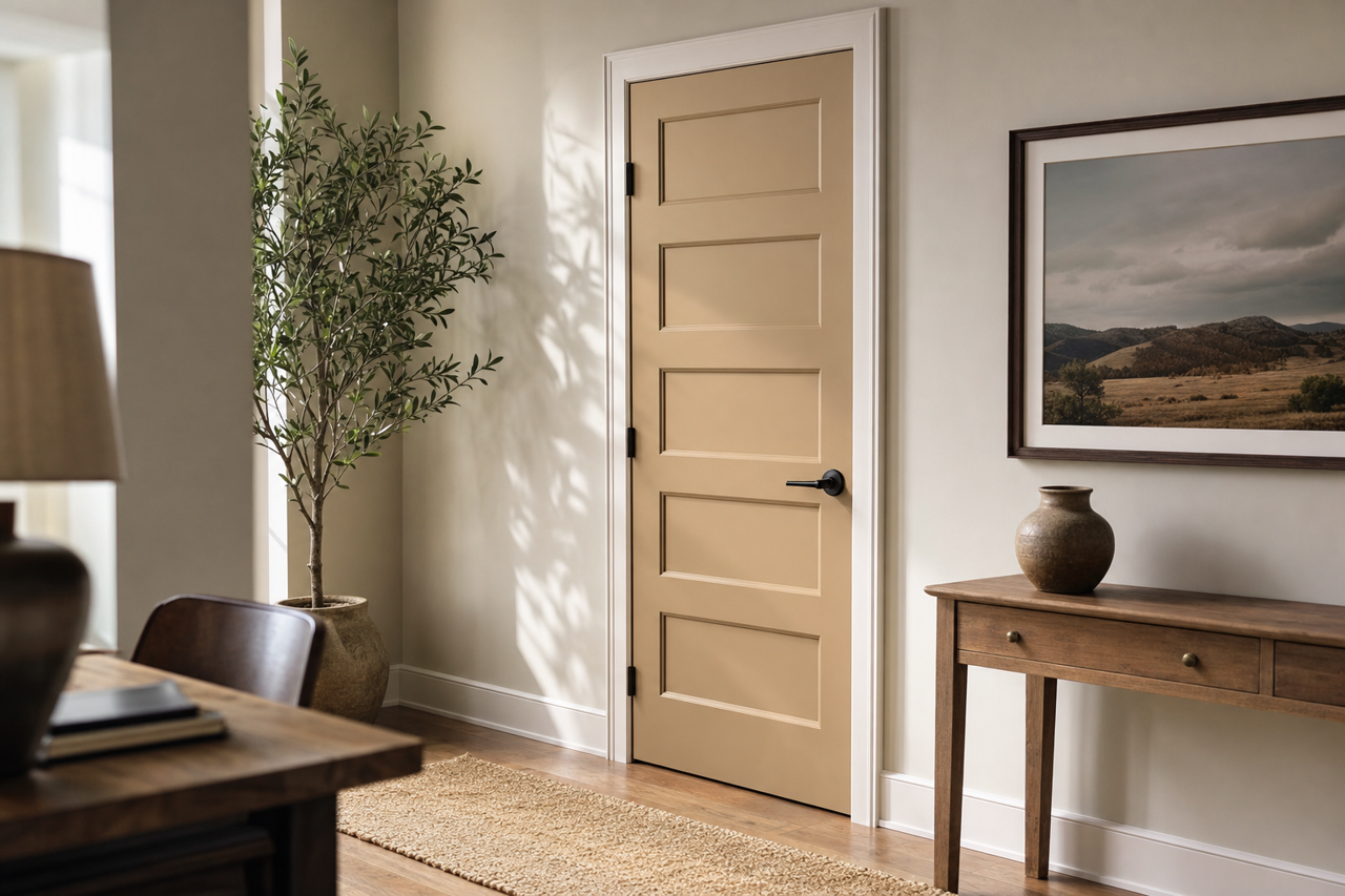River Oak by Valspar on interior-doors