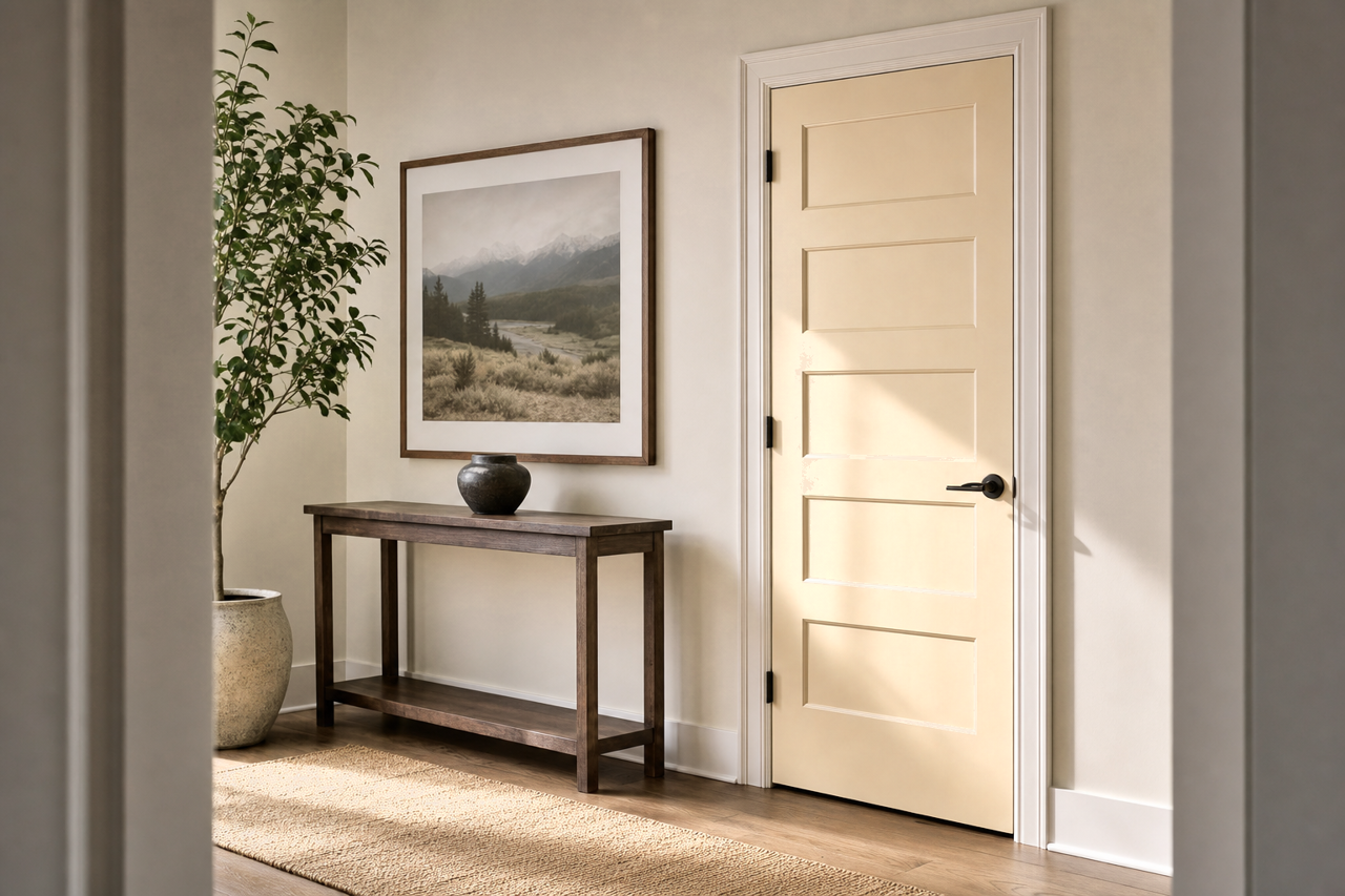 Gardenia by Valspar on interior-doors