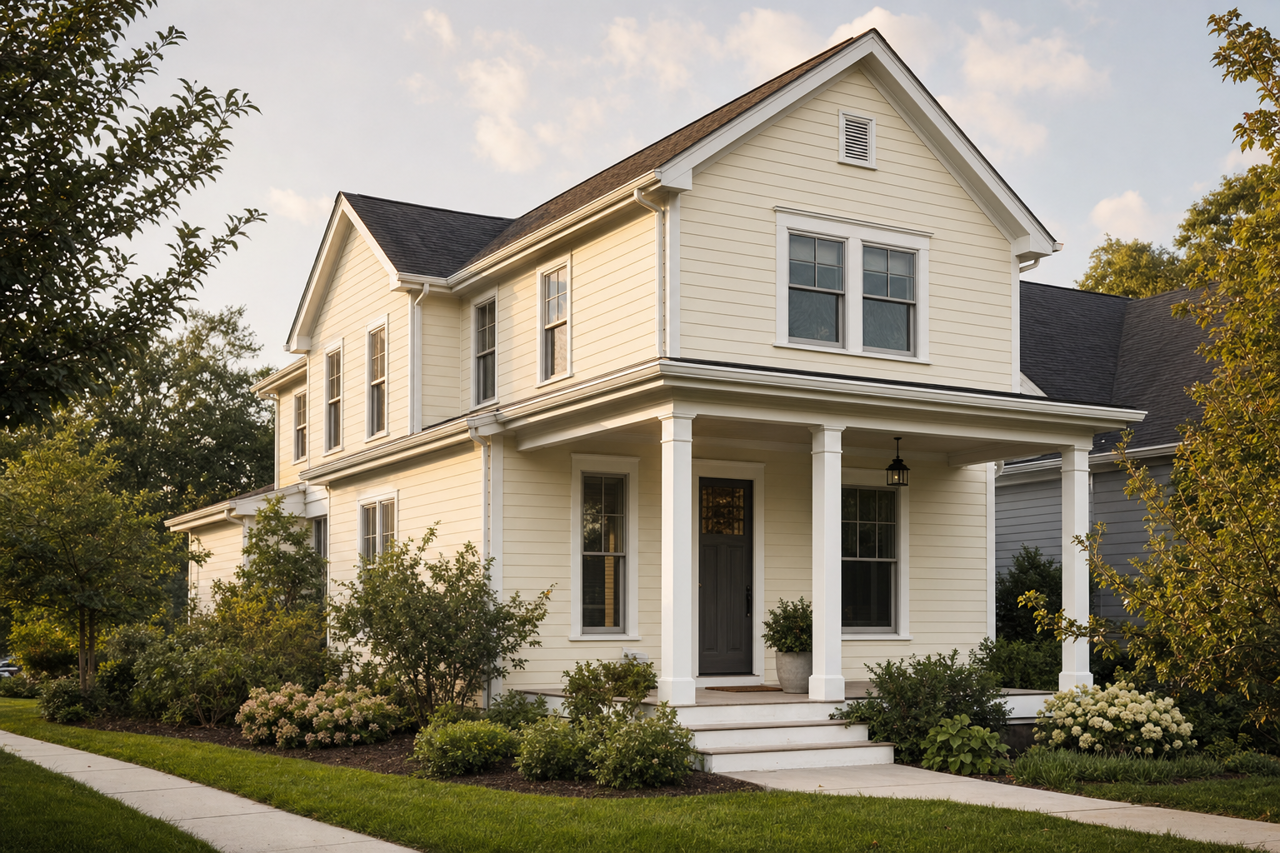 Summer Linen by Valspar on exterior