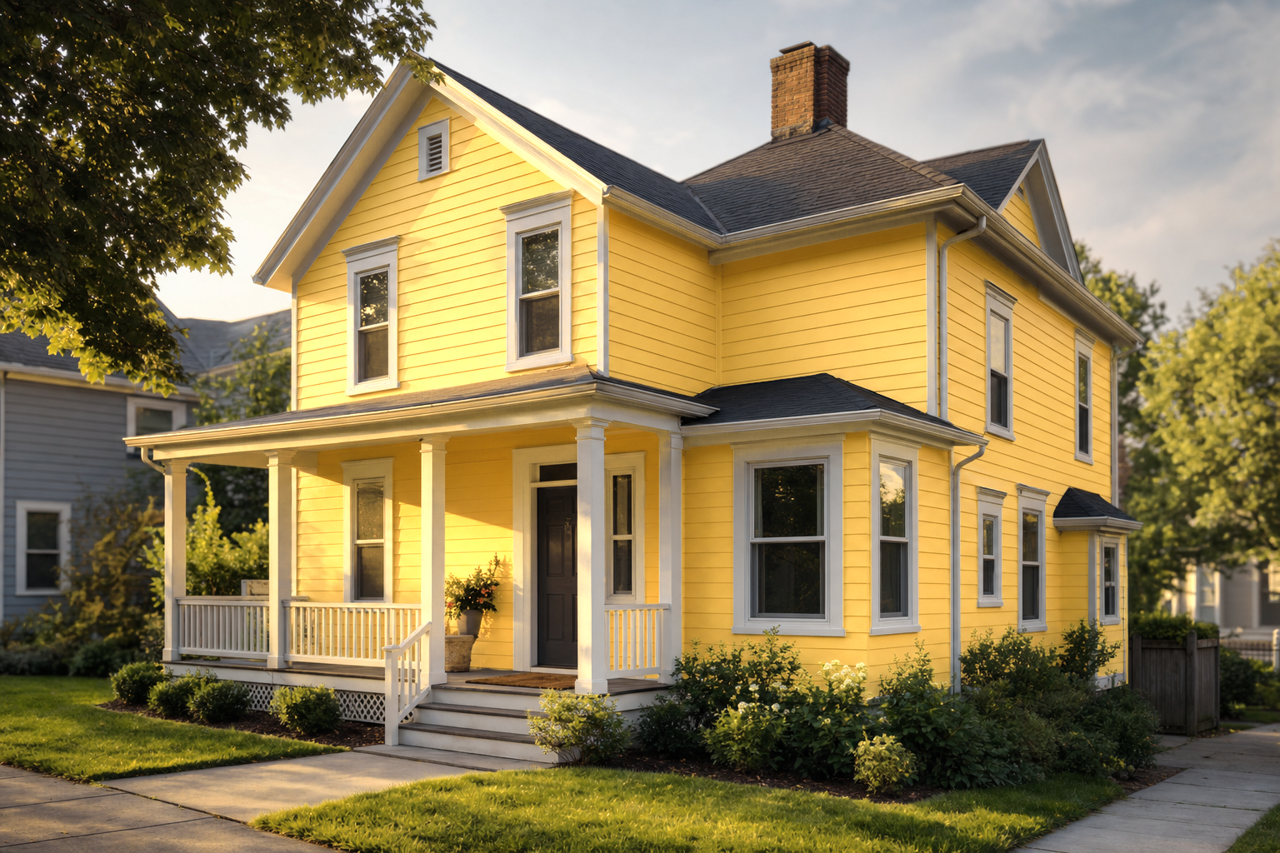 Summer Gold by Valspar on exterior