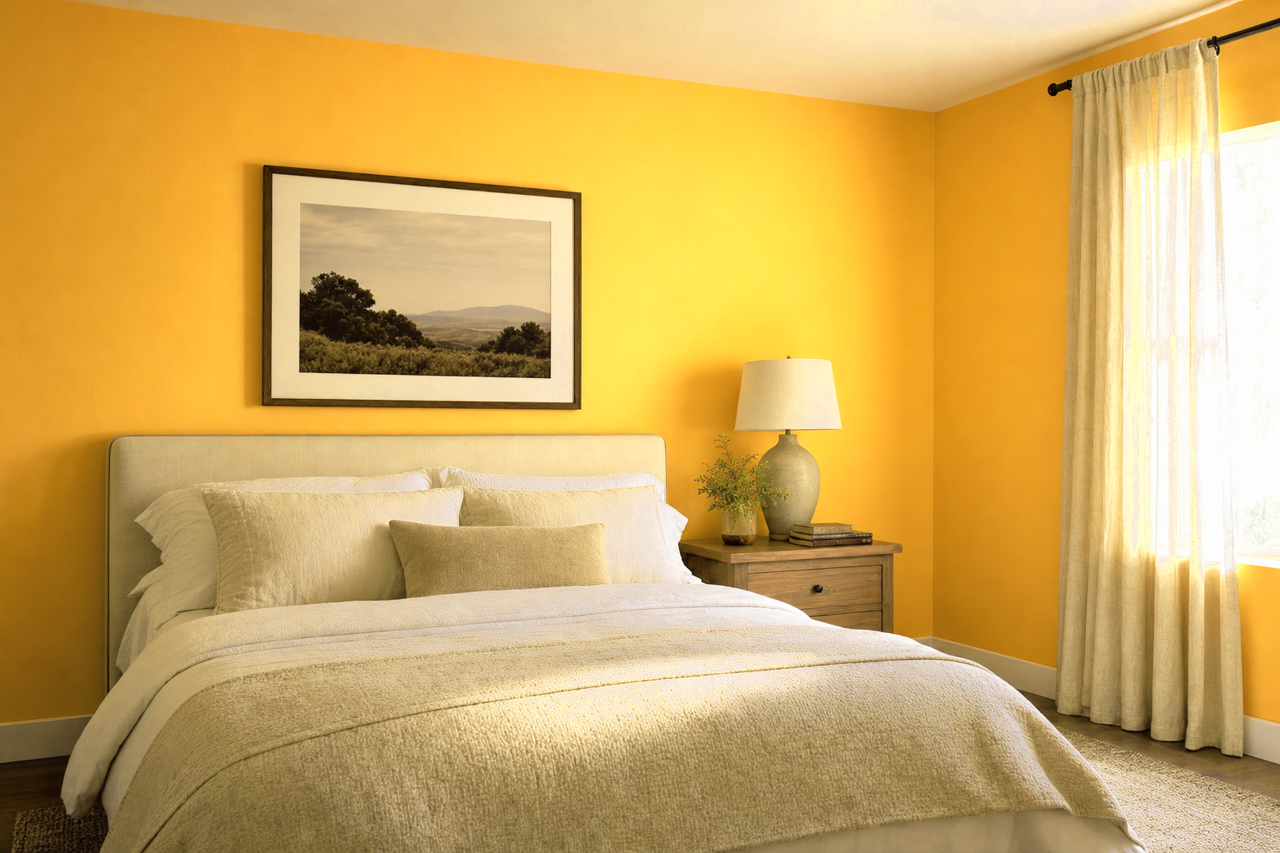 Summer Gold by Valspar on interiors
